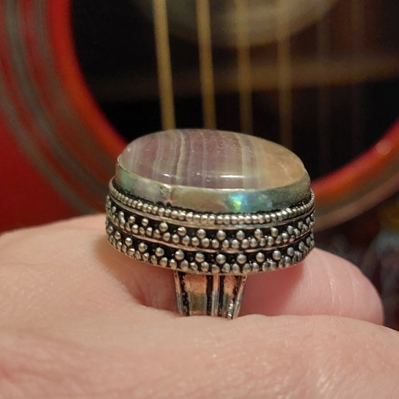 Circle Fluorite Ring Size 8.25 - Picture 3 of 5